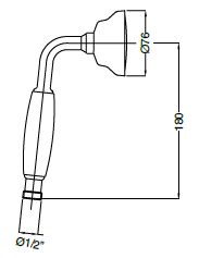 Лейка для душа Cezares Czr CZR-U-D1FC-01-Bi хром 