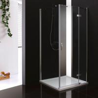 Душевой угол Cezares Bergamo BERGAMO-A-1-100-C-Cr-R квадратная   стекла прозрачные, профиль хром