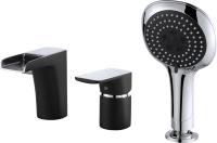 Смеситель для ванны D&K Berlin DA1434215 на борт ванны 
без термостата черный