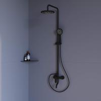 Душевая система со смесителем RGW Shower Panels 59140125-04 монтаж настенная без термостата черный