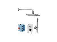 Душевая система со смесителем Ravak Flat X07S070 монтаж встраиваемая в стену без термостата хром