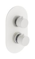 Смеситель для душа на 3 выхода Plumberia Selection IXO XOT5050BO встраиваемый в стену 
с термостатом белый матовый