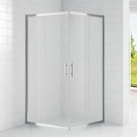 Душевой угол Cezares Eco ECO-O-A-2-90-P-Cr квадратная   стекла рифленые, профиль хром