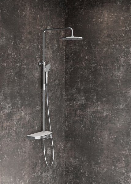 Душевая система со смесителем Ravak Termo X070161 монтаж настенная с термостатом хром/белая