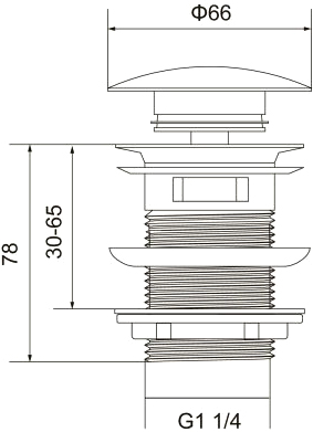 Донный клапан TIMO 8011/17, золото матовое