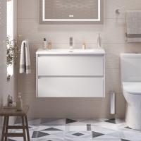 Тумба под раковину подвесная BelBagno Kraft 39-800/390-2C-SO-BO 80 см  2 ящика цвет Bianco Opaco 