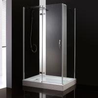 Душевой угол Cezares Bergamo BERGAMO-AH-1-100/80-C-Cr-L прямоугольная  стекла прозрачные, профиль хром