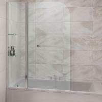 Шторка для ванны распашная  Grossman  GR-101/1 110 см, стекла прозрачные, профиль хром