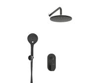 Душевая система со смесителем Wasserkraft  A16777 монтаж встраиваемая в стену без термостата черный