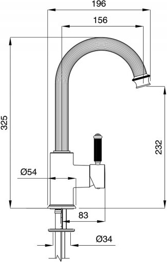 Смеситель для раковины Cezares Olimp OLIMP-LSM2-03/24-L 