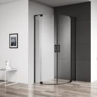 Душевой угол Cezares Slider SLIDER-R-2-90/100-C-NERO четверть круга  стекла , профиль 