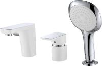 Смеситель для ванны D&K Berlin DA1434916 на борт ванны 
без термостата белый