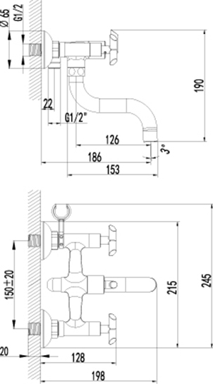 Смеситель  Lemark Practica LM7512C  
 