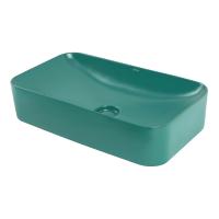 Раковина накладная прямоугольная Abber Rechteck AC2204MBG фаянс цвет зеленый матовый