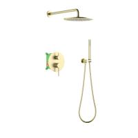 Душевая система со смесителем Timo Saona SX-2369/17SM монтаж встраиваемая в стену без термостата матовое золото