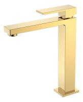 Смеситель для раковины Boheme Qubic 472-G полированное золото