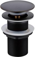 Донный клапан для раковины Boheme Black 612-B без перелива