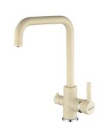 Смеситель для кухни Paulmark Logas Lo213021-328 с подключением к фильтру бежевый матовый