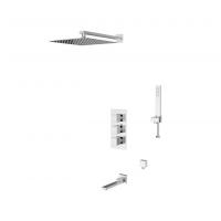 Душевая система со смесителем D&K Bayern.Liszt DA2515601A04 монтаж встраиваемая в стену с термостатом хром