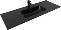 Раковина мебельная прямоугольная Aquanet Flat 00329258 керамика цвет черный матовый