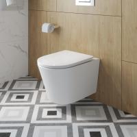Унитаз подвесной BelBagno Tre BB5180CH-TOR/SC Tornado фаянс белый