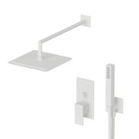 Душевая система со смесителем Cezares Porta PORTA-DSIPQ-25-BIO монтаж встраиваемая  в стену без термостата белый матовый