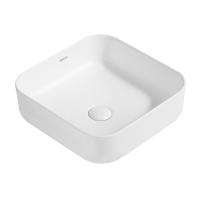 Раковина накладная квадратная  Abber Rechteck AC2211MW фаянс цвет белый матовый