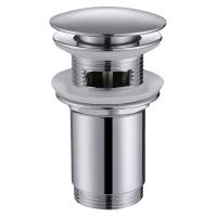 Донный клапан ABBER AF0010 с переливом, клик-клак, хром