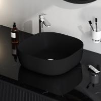 Раковина  квадратная  Am.Pm Func M8FWCC30430BM фарфор цвет черный матовый