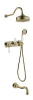 Душевая система со смесителем Boheme Medici Ripresa 308 монтаж встраиваемая  в стену без термостата бронза