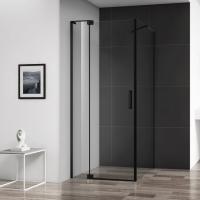 Душевой угол Cezares Slider SLIDER-AH-1-80-70/80-C-NERO прямоугольная  стекла прозрачные, профиль черный