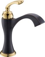 Смеситель для раковины Timo Unari 7501/04F черный/золото