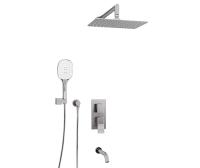 Душевая система со смесителем Wasserkraft  A171619 монтаж встраиваемая в стену без термостата хром