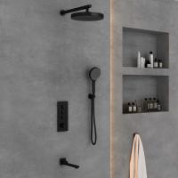 Душевая система со смесителем Vincea Inspire VSFW-433TI2MB монтаж встраиваемая в стену с термостатом матовый черный