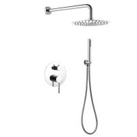 Душевая система со смесителем Abber Emotion AF8818 монтаж встраиваемая в стену без термостата хром