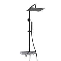 Душевая система со смесителем Wasserkraft  A114.162.218.CB Thermo монтаж настенная с термостатом черный