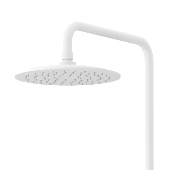 Душевая система со смесителем Cezares Leaf LEAF-CDA-25-L-BIO монтаж настенная без термостата белый матовый