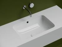 Раковина встраиваемая снизу прямоугольная Ceramica Nova Element CN7018 фарфор цвет белый