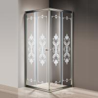 Душевой угол Cezares Giubileo GIUBILEO-A-2-80-SCORREVOLE-Cp-Br квадратная   стекла прозрачные с узором, профиль бронза