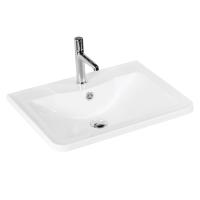 Раковина мебельная прямоугольная BelBagno  BB600/455-LV-MR-ALR литьевой мрамор цвет белый