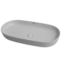 Раковина  овальная Abber Bequem AC2110MLG фаянс цвет светло-серый матовый