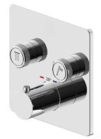 Смеситель для душа на 2 выхода Plumberia Selection PSBOX PSB2902CR встраиваемый в стену 
с термостатом хром