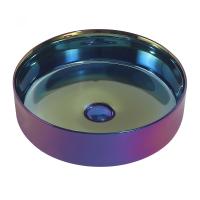 Раковина накладная круглая Abber Bequem AC2109Regen фаянс цвет хамелеон