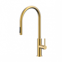 Смеситель для кухни Paulmark Senso Se215180-SBG без подключения к фильтру светлое брашированное золото