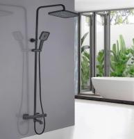 Душевая система со смесителем ALMAes Galaxy SDI-1801 монтаж настенная с термостатом черный матовый