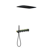 Душевая система со смесителем Timo Saona SX-2319/03SM монтаж встраиваемая в стену с термостатом черный