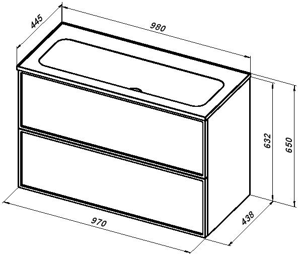 Раковина мебельная прямоугольная Aquanet Арт 00318926 литьевой мрамор цвет белый