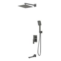 Душевая система со смесителем Grossman Style 501.K35.05.420 монтаж встраиваемая  в стену без термостата графит