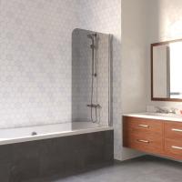 Шторка для ванны распашная  Vegas Glass EV Lux EV LUX 75 08 07 R 75 см, стекла тонированные, профиль хром