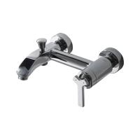 Смеситель для ванны или душа Bravat Waterfall F673107C-01 настенный 
без термостата хром